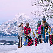 Rodelpartie am Traunsee