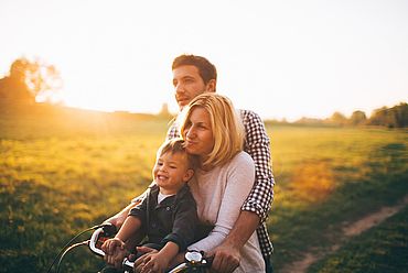 Radfahren mit der Familie in Österreich