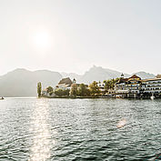 Seeansicht zum Landhotel Das Traunsee 