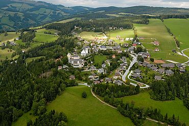 Luftaufnahme © Tourismusverband Naturpark Almenland