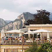 Terrasse Restaurant Bootshaus - © Landhotel Das Traunsee