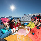 Auf der Skihütte im Ski Juwel Alpbachtal Wildschönau 