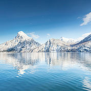 Winterpanorama Traunsee