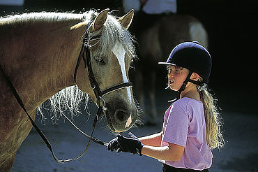 Haflinger und Kind, (c) Landhotel Strasserwirt