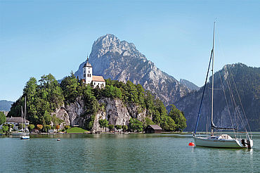 Sicht auf den Traunstein von Traunkirchen, (c) Oberösterreich Tourismus GmbH, Andreas Robl