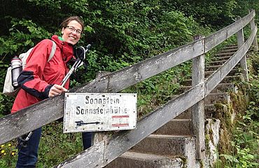 Einstieg in den Wanderweg zum Sonnstein