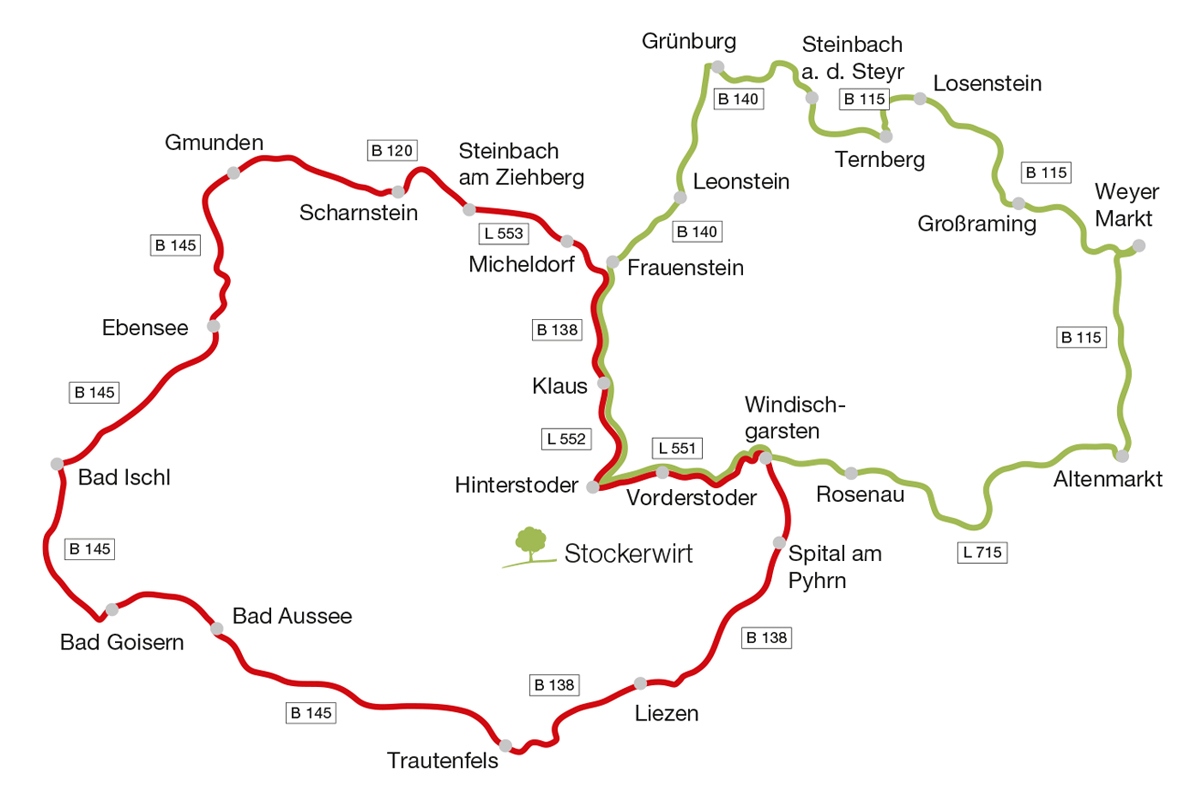 Die schönsten Motorrad-Touren in der Region Pyrhn-Priel